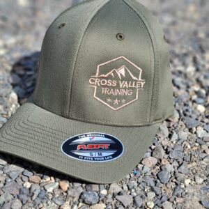 Black flexfit had with Cross Valley Training logo