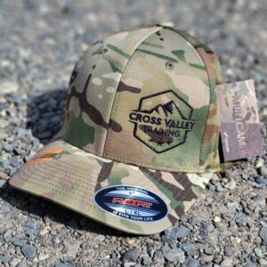 Multi Cam flexfit had with Cross Valley Training logo